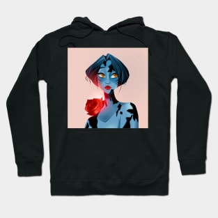 Mermaid Girl with Rose Hoodie